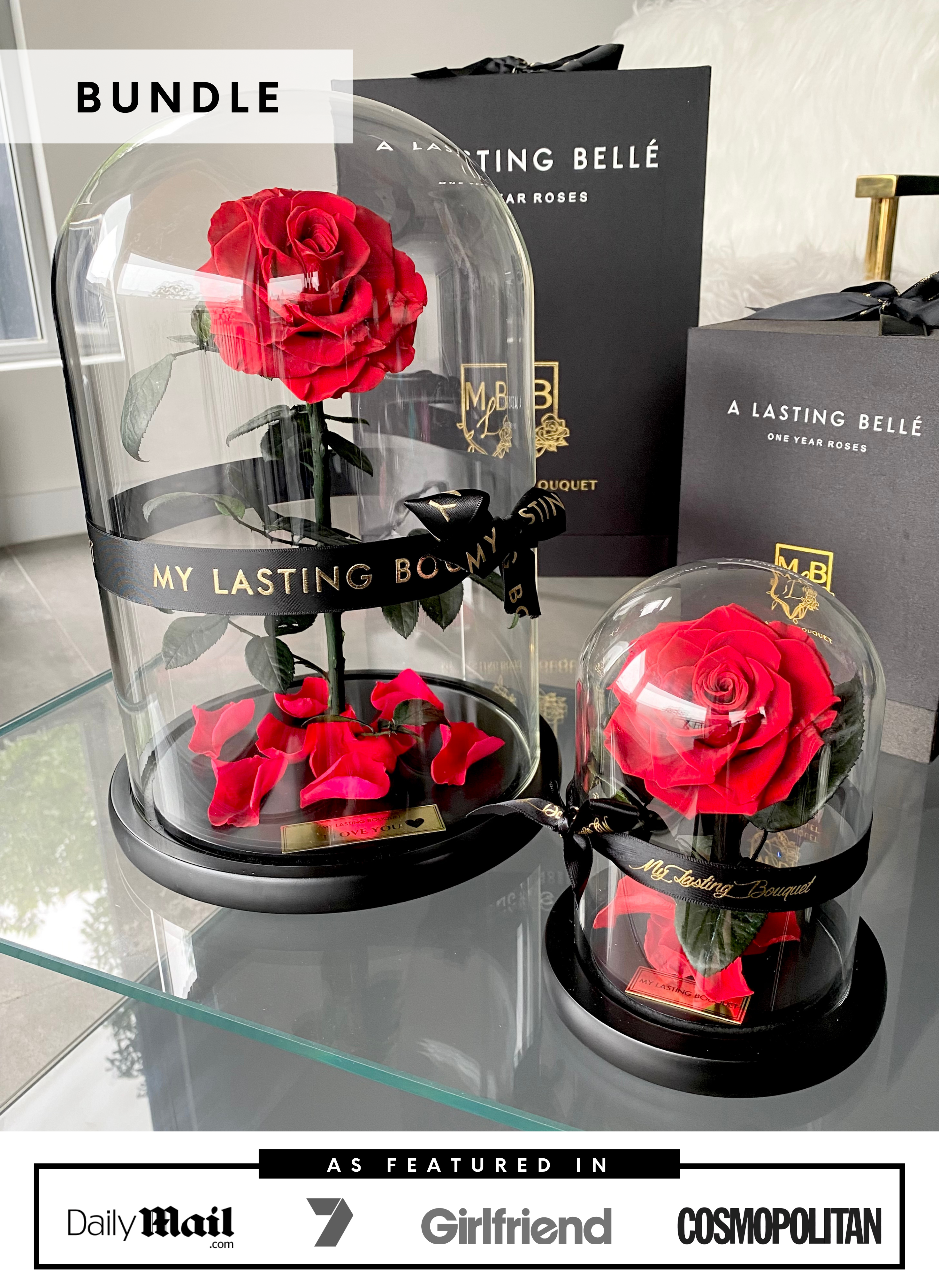 RED Rose Dome Set - My Lasting Bouquet