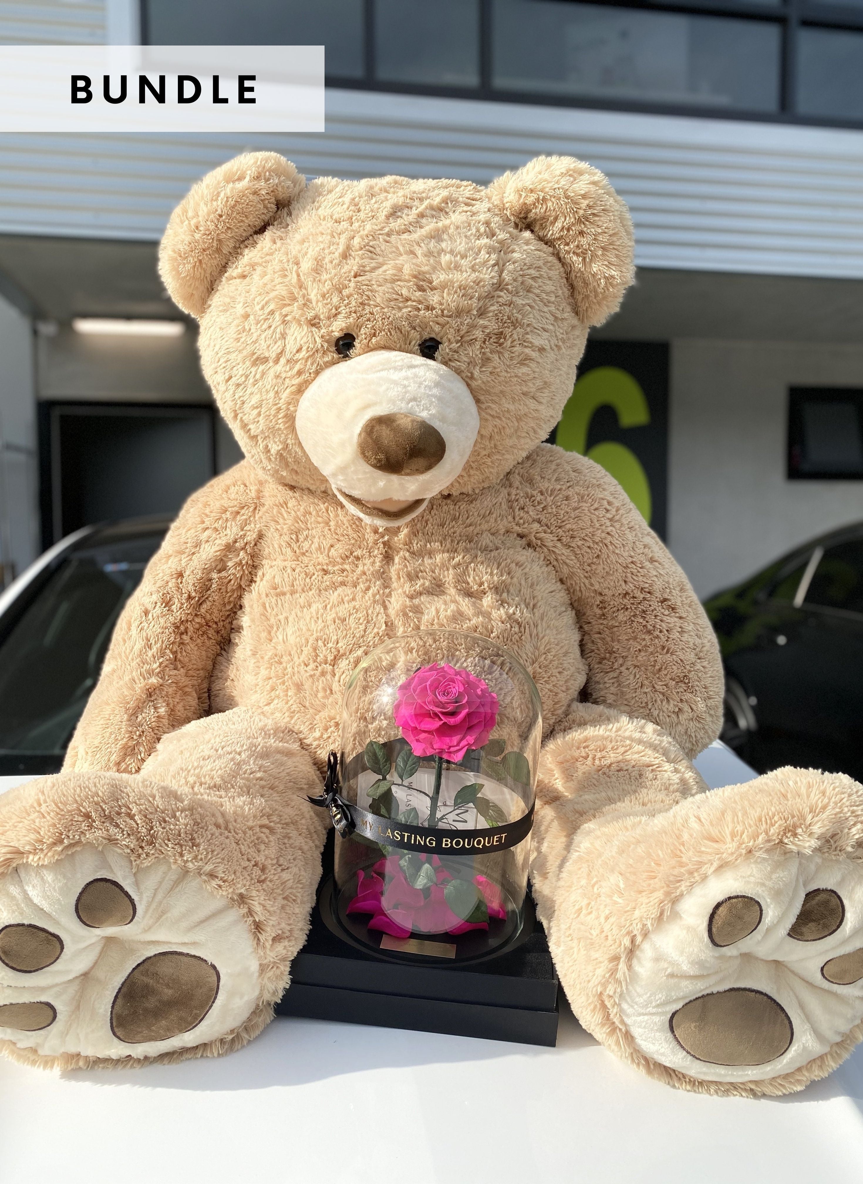Giant Bear WITH Lasting Belle - My Lasting Bouquet