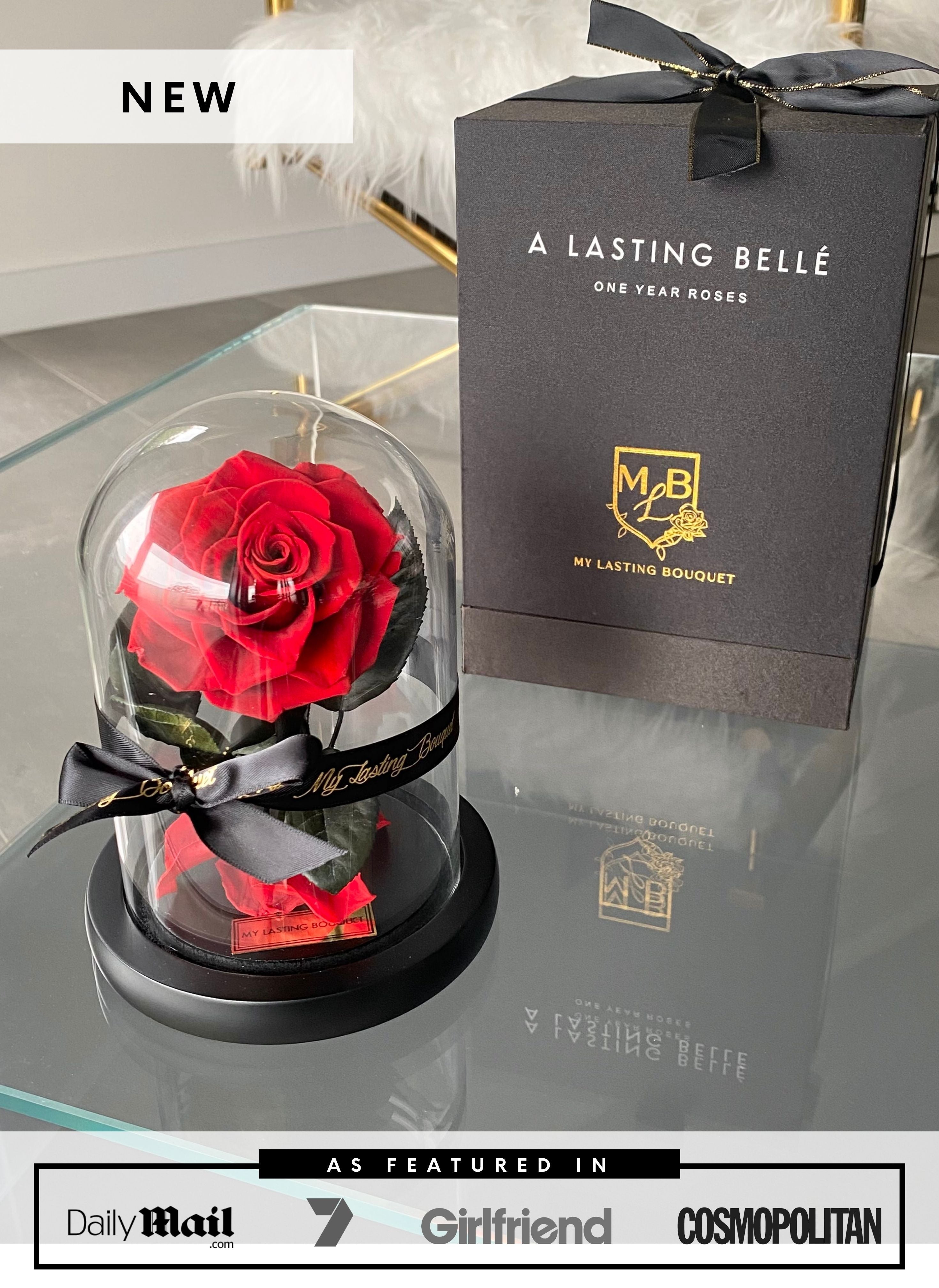 RED Mini Rose Dome - My Lasting Bouquet